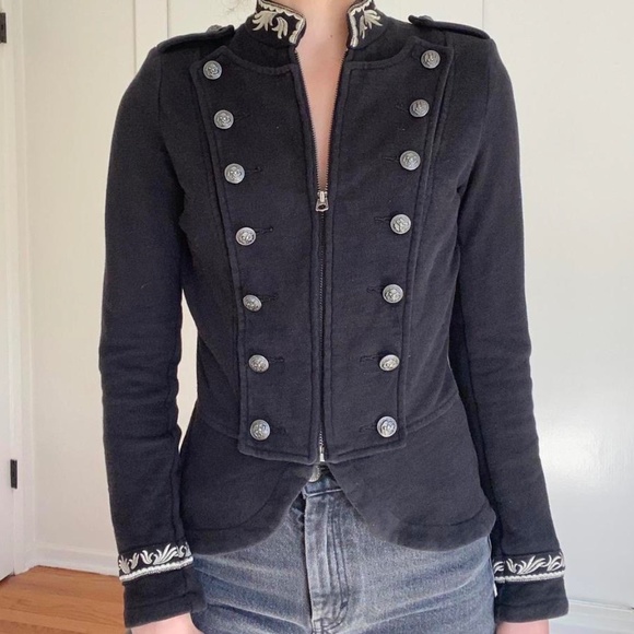 Ralph Lauren Military Peplum Zip up Jacket - Picture 1 of 3